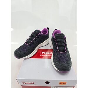 Propet Stability Fly Sneakers Womens 10.5 Black Berry Knit Athletic - New